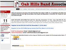 Tablet Screenshot of oakhillsbandassociation.org